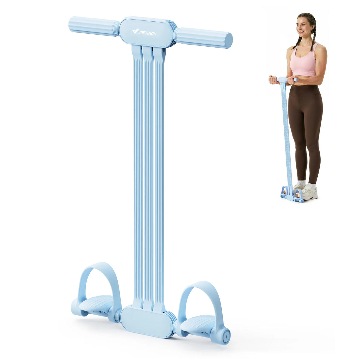 Transform Your Home Workouts with the Merach Multifunction Pedal Resistance Band - Achieve Full-Body Fitness Anytime!