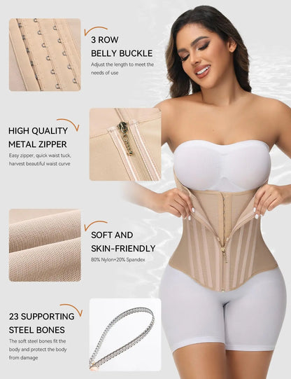 Transform Your Workout with SHAPSHE Women's Tummy Slimming Corset Shapewear - Perfect for Gym and Sport!