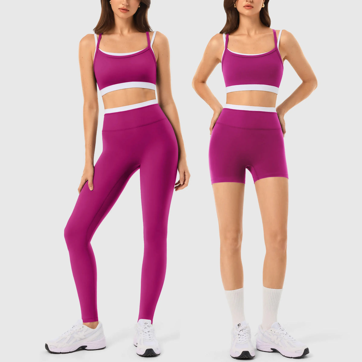 Elevate Your Workout with the INNO MINT Women's 2-Piece Matching Set: Seamless Yoga Leggings & Padded Sports Bra for Ultimate Comfort and Style