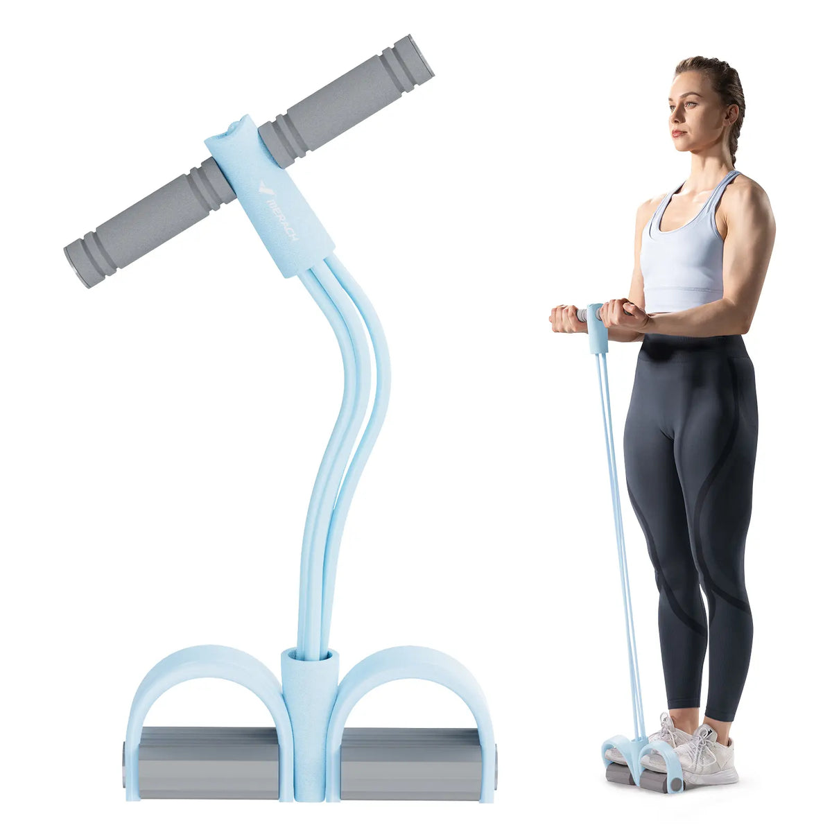 Transform Your Home Workouts with the Merach Multifunction Pedal Resistance Band - Achieve Full-Body Fitness Anytime!