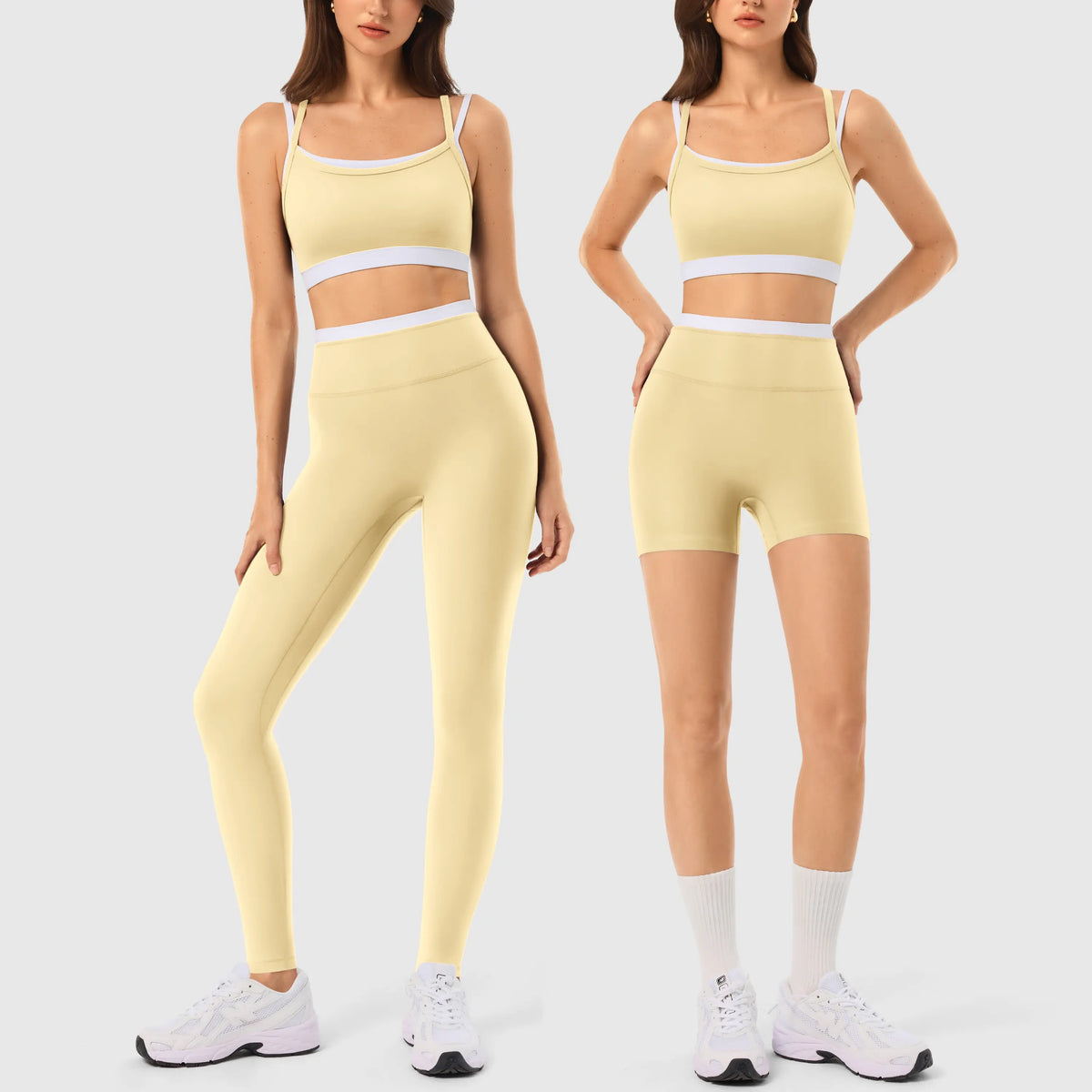 Elevate Your Workout with the INNO MINT Women's 2-Piece Matching Set: Seamless Yoga Leggings & Padded Sports Bra for Ultimate Comfort and Style