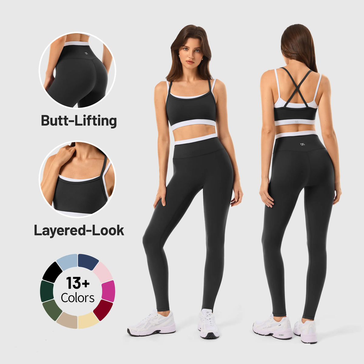 Elevate Your Workout with the INNO MINT Women's 2-Piece Matching Set: Seamless Yoga Leggings & Padded Sports Bra for Ultimate Comfort and Style