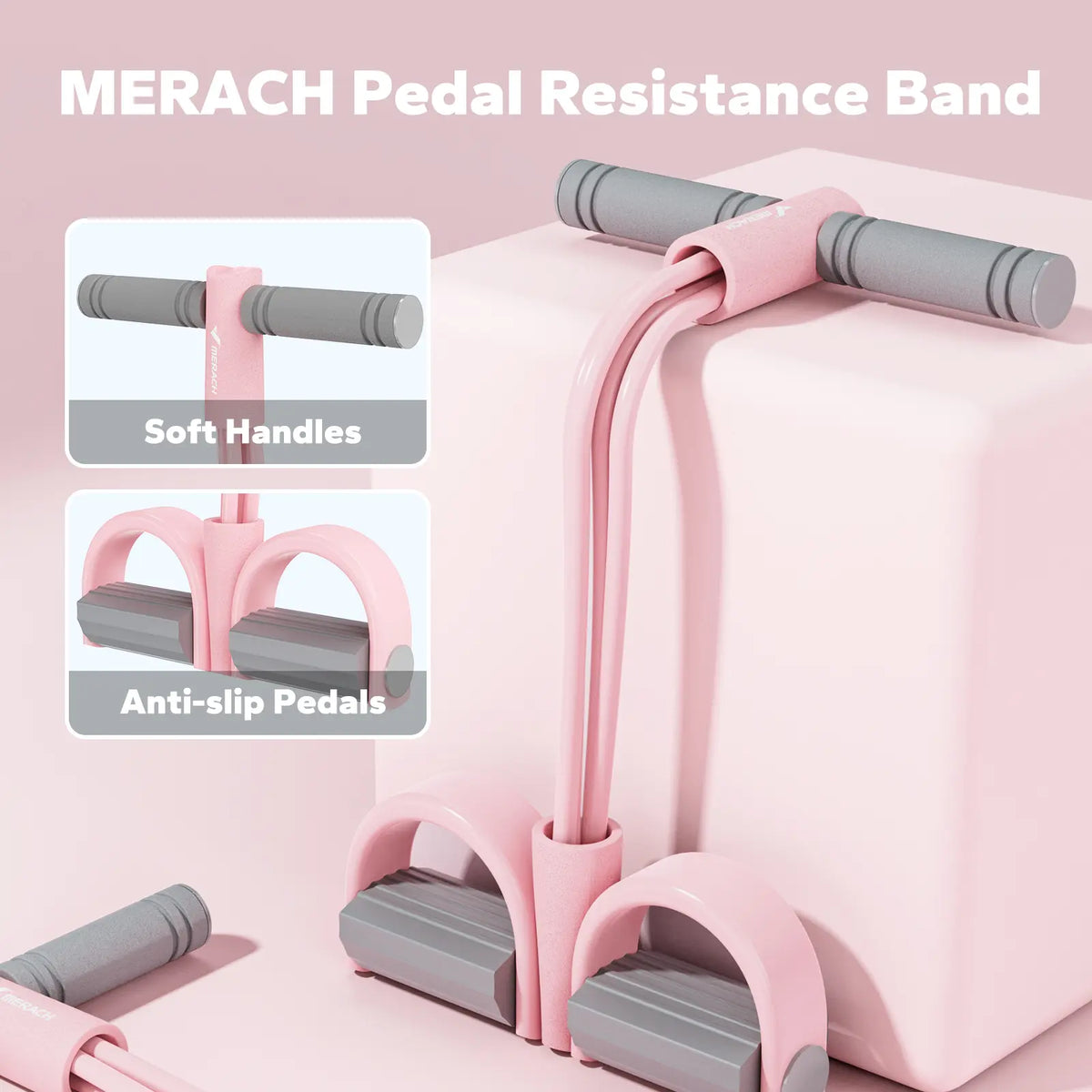 Transform Your Home Workouts with the Merach Multifunction Pedal Resistance Band - Achieve Full-Body Fitness Anytime!