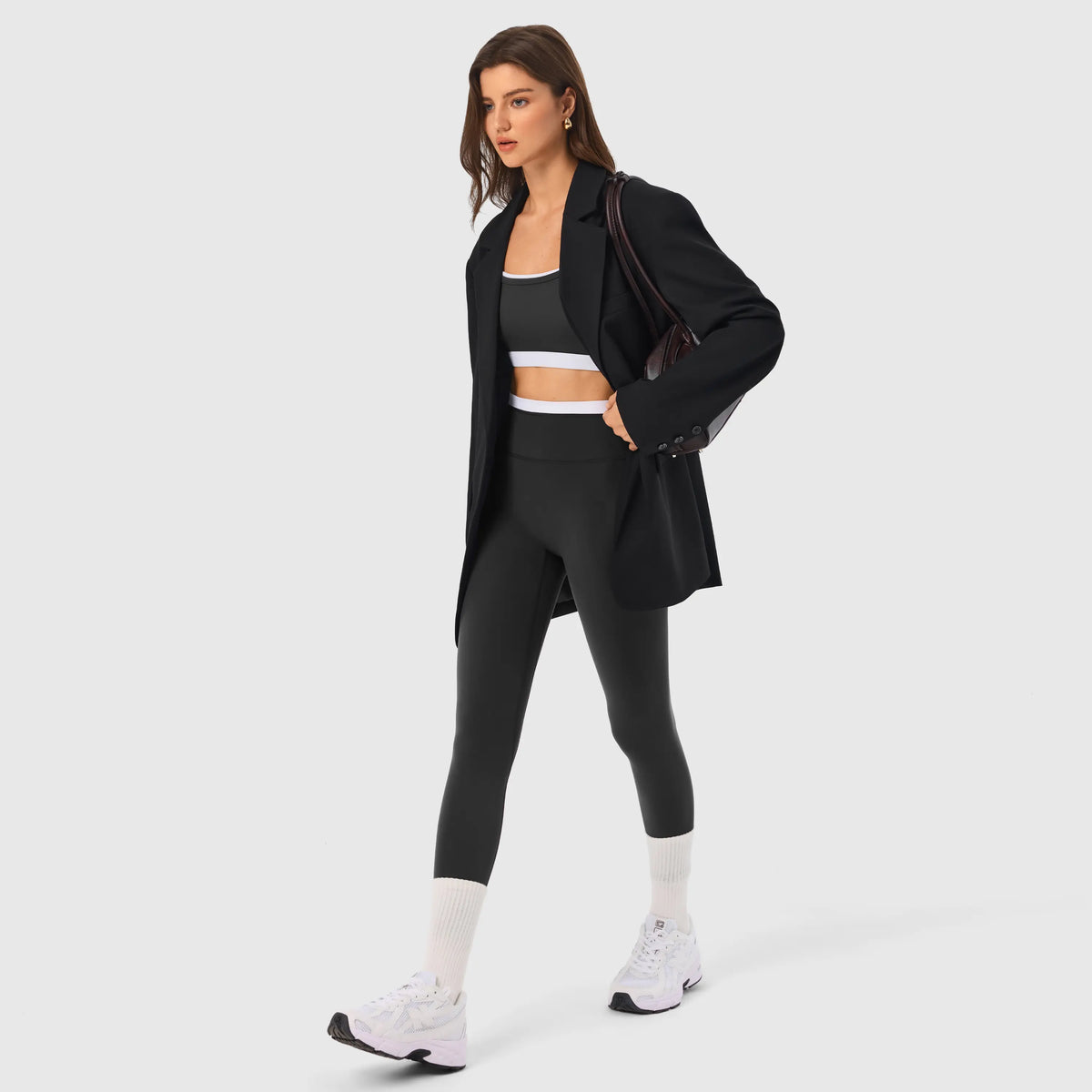 Elevate Your Workout with the INNO MINT Women's 2-Piece Matching Set: Seamless Yoga Leggings & Padded Sports Bra for Ultimate Comfort and Style