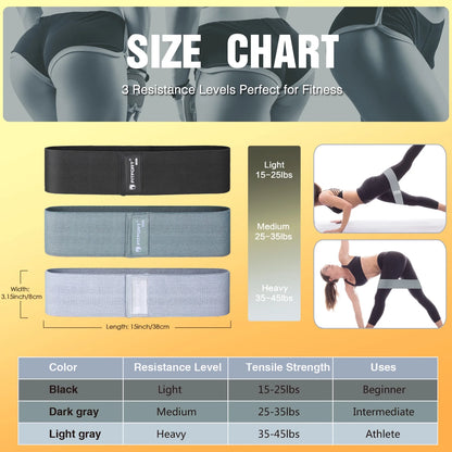 Transform Your Workout with Our Non-Slip Resistance Bands for Legs and Butt - 3 Levels of Elastic Bands for Ultimate Glute Training!