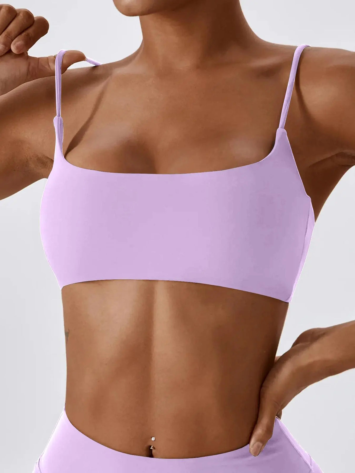 Elevate Your Workout with Our Women's Solid Wireless Sports Bra - Strappy, Breathable, and Perfect for Yoga and Gym Sessions