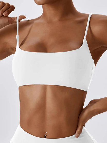 Elevate Your Workout with Our Women's Solid Wireless Sports Bra - Strappy, Breathable, and Perfect for Yoga and Gym Sessions
