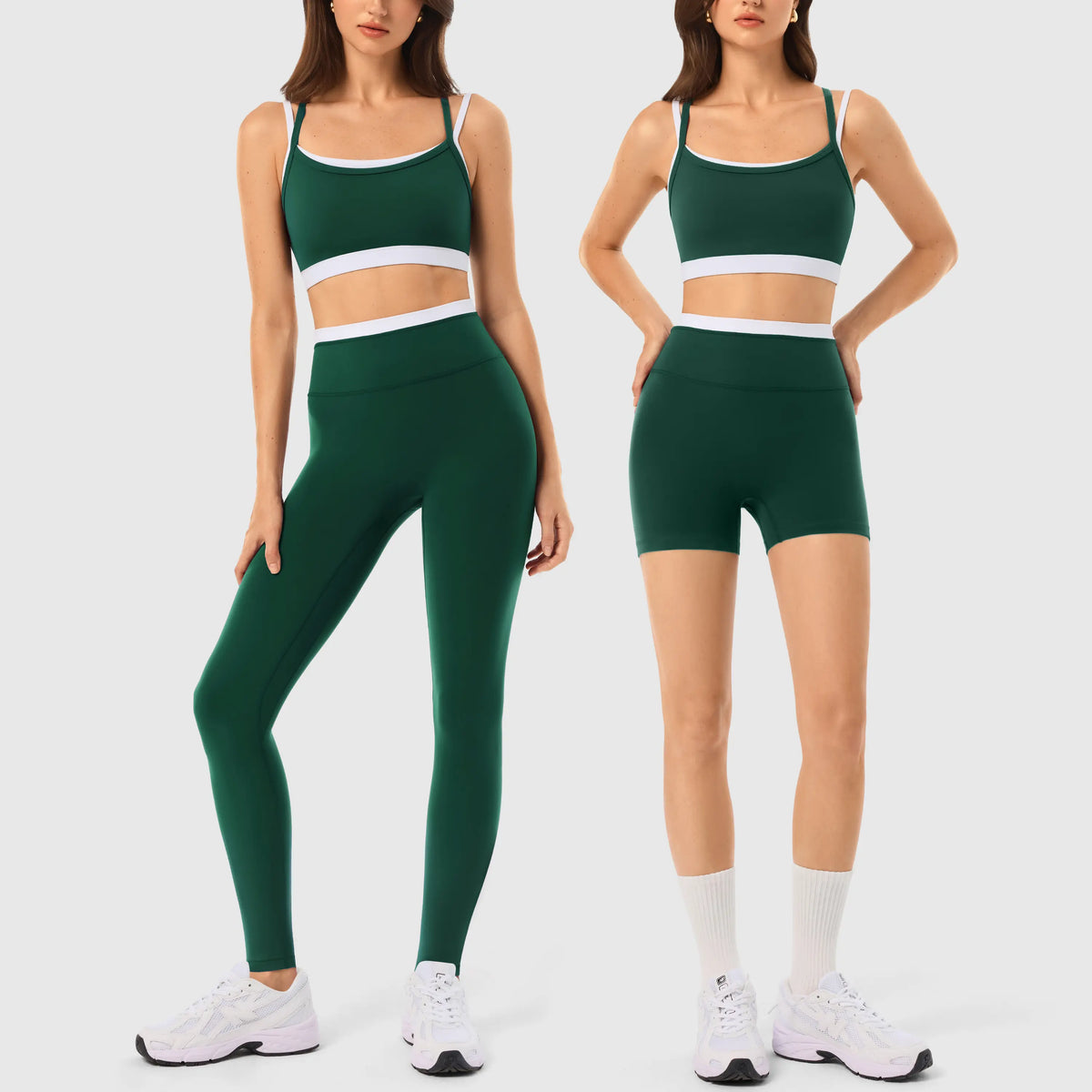 Elevate Your Workout with the INNO MINT Women's 2-Piece Matching Set: Seamless Yoga Leggings & Padded Sports Bra for Ultimate Comfort and Style
