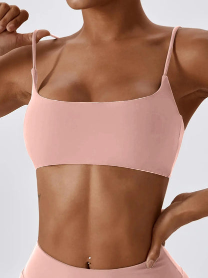 Elevate Your Workout with Our Women's Solid Wireless Sports Bra - Strappy, Breathable, and Perfect for Yoga and Gym Sessions