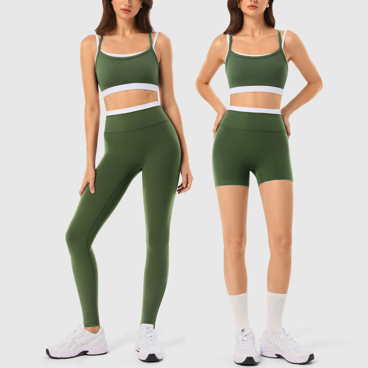 Elevate Your Workout with the INNO MINT Women's 2-Piece Matching Set: Seamless Yoga Leggings & Padded Sports Bra for Ultimate Comfort and Style
