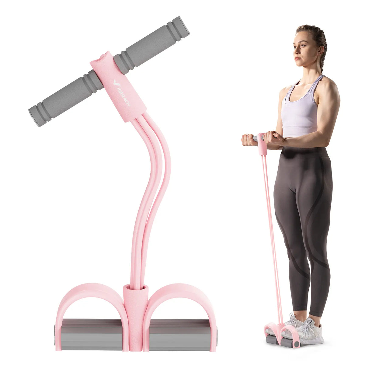 Transform Your Home Workouts with the Merach Multifunction Pedal Resistance Band - Achieve Full-Body Fitness Anytime!