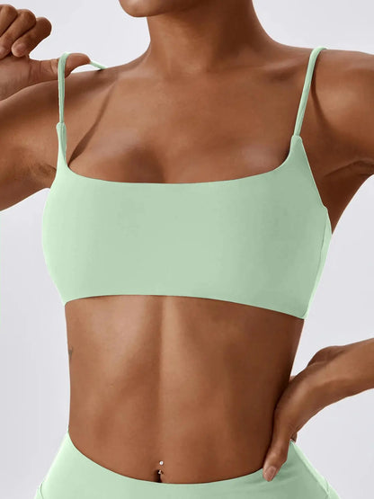 Elevate Your Workout with Our Women's Solid Wireless Sports Bra - Strappy, Breathable, and Perfect for Yoga and Gym Sessions
